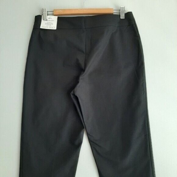 ELLEN TRACY Linda Slim Classic Ankle Crop Pants Black Sz 6 - Picture 7 of 11